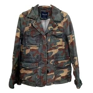 Madewell Jacket Size S Green Camo Outbound Rip Stop Canvas Military Utility Army